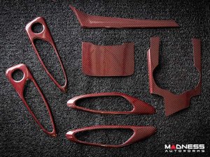 Alfa Romeo Giulia Complete Interior Trim Kit - Red Carbon Fiber - Pre '20 Models